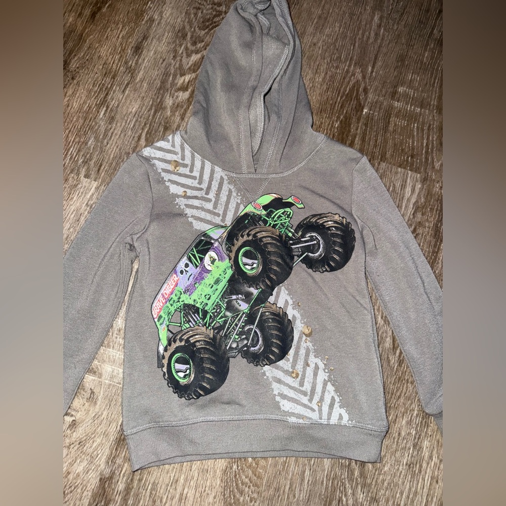Monster Jam Grave Digger Toddler Boy's Hoodie - Picture 2 of 7